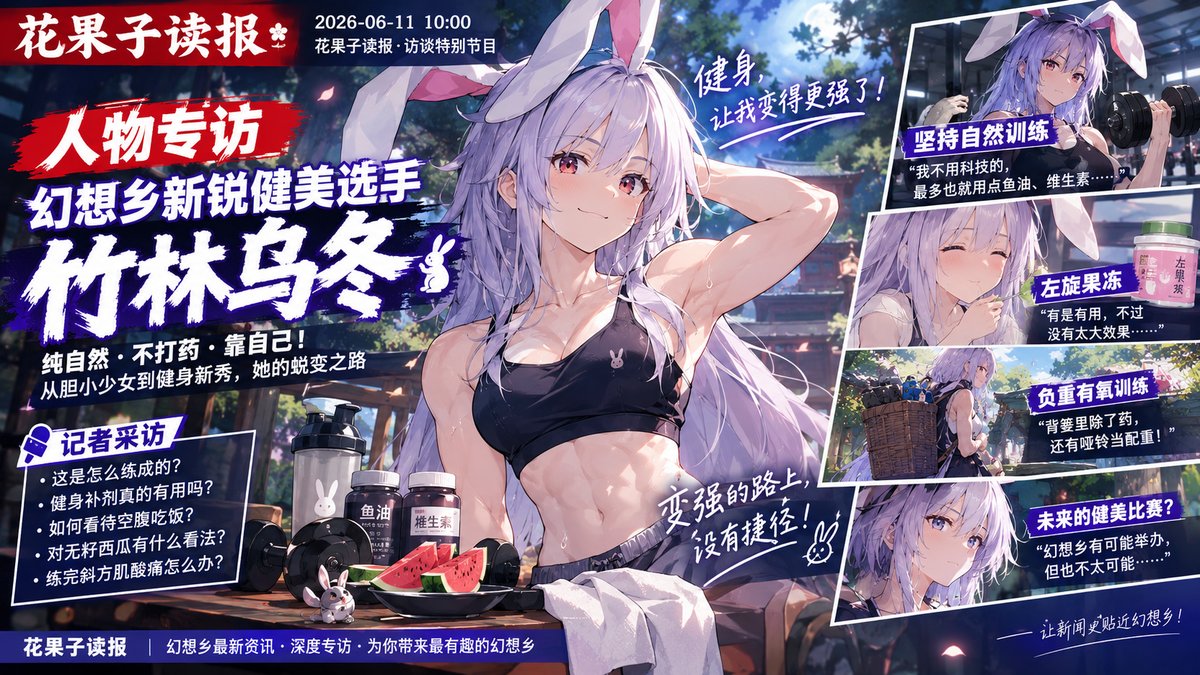 人物专访-幻想乡新锐健美选手——竹林乌冬
